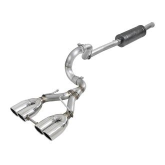 Rebel Series 2-1/2 IN 304 Stainless Steel Cat-Back Exhaust w/ Polished Tip