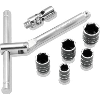 1/4in Drive Compact Sliding and Folding T-Handle Set