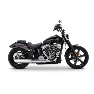 2025+ HD Softail Twin Slash 4in Round Chrome Slip-On Exhaust