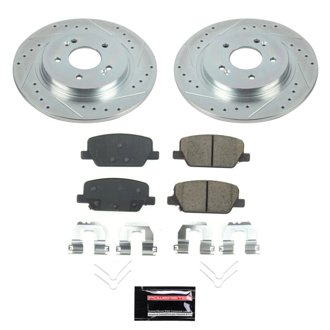 Semi-Coated Rotor And Low-Dust Ceramic Brake Pad Kit