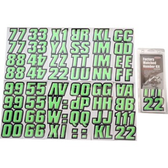 Snowmobile Lettering Registration Kit 2 in. - 500 Kiwi Green/Black