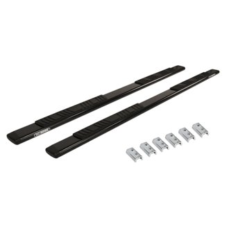 5" OE Xtreme Low Profile Side Steps w Mounting Brackets Kit - Black Powder Coat
