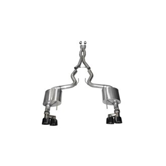 Corsa 2015-2017 Ford Mustang GT 5.0 3in Cat Back Exhaust Black Quad Tips (Xtreme)