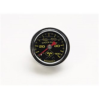 Performance 100 psi fuel pressure gauge black face chrome case (Liquid-filled