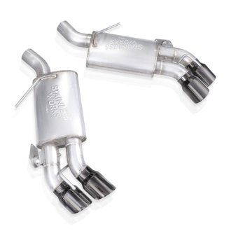 16-21 Camaro SS 3in Redline Factory Connect Axle Back w/Valve - 4in Quad Black Tips