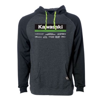 FACTORY FX 2021 KAWASAKI RACEWEAR PULLOVER / CHARCOAL-BLACK M
