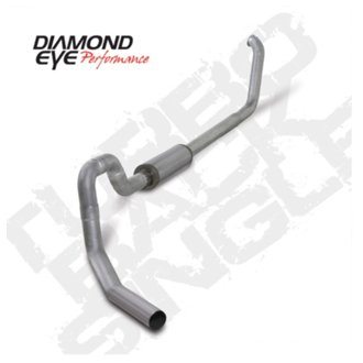 Diamond Eye KIT 4in Turbo Back Single AL: 00-03 FORD 7.3L F550 ROLLOVER