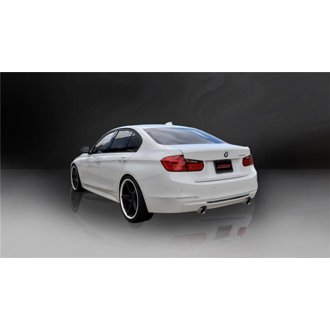 Corsa 12-14 BMW 335i Sedan AWD F30 3in Polished Touring Dual Rear Single 3.5in Tip Cat-Back