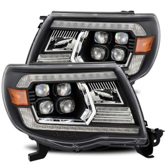 05-11 Toyota Tacoma NOVA LED Projector Headlights Plank Style Black w/Activ Light/DRL