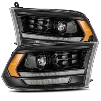 09-18 Dodge Ram 1500HD PRO-Series Proj Headlights Plank Style Alpha Black w/Seq Signal/DRL