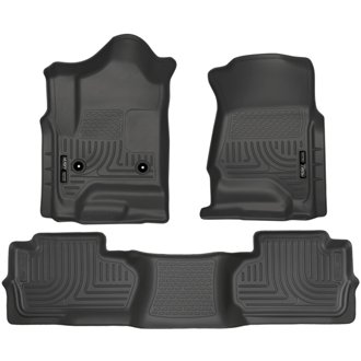 14 Chevrolet Silverado/GMC Sierra Dbl Cab WeatherBeater Black Front&2nd Seat Floor Line