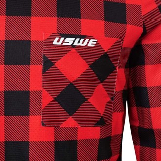 Flannel Long Sleeve Lightweight Off-Road Jersey Flame Red - 2XL