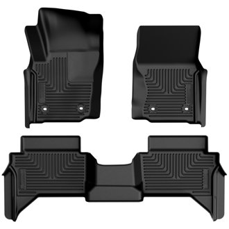 2024 Toyota Tacoma CC/DC (Manual Trns) Weatherbeater Front & 2nd Seat Floor Liner - Blk