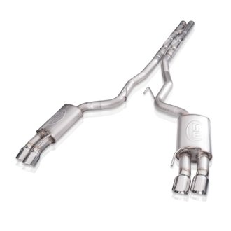 18+ Ford Mustang GT 3in Legend 304SS Catback w/ H-Pipe Quad Polished Tips (No Valve