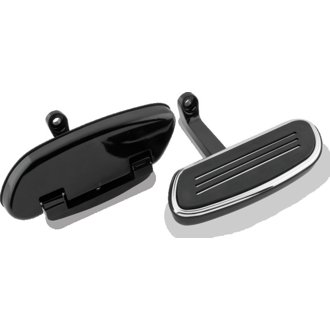 Bikers Choice 93-Up Touring Passenger Floorboards Replaces H-D 50378-07 Black