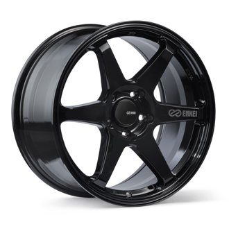 T6R 18x9.5 38mm Offset 5x114.3 Bolt Pattern 72.6 Bore Gloss Black Wheel