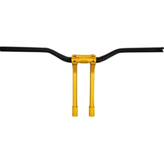 Phatbar H-Bar Assy, 11-1/2in Riser, 1-1/4in Bar, Int Wire, Gauge Mnt - Gold Ops
