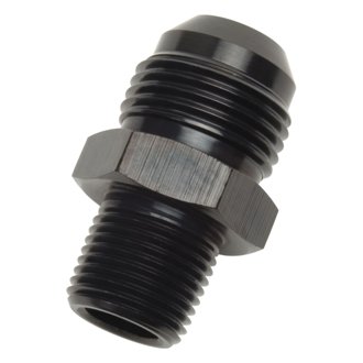 Performance -8 AN to 1/2in NPT Straight Flare to Pipe (Black