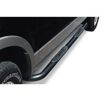 4000 Series Side Steps with Mounting Brackets Kit - Black Powder Coat