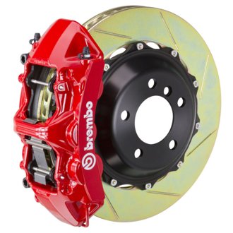 02-05 996 GT2 Front GT BBK 6 Piston Cast 380x32 2pc Rotor Slotted Type1 -Red