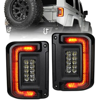 V2 "Black Series" 2007-2017 Jeep Wrangler JK Flush Mount LED Tail Lights