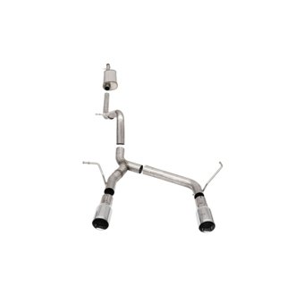 Corsa 2007-2018 Jeep Wrangler JKU 3.6L Sport 2.75in Cat-Back Exhaust w/ Single 4in Tips