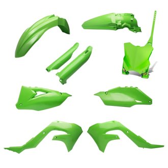 21-23 Kawasaki KX250F Powerflow Body Kit - OEM Green