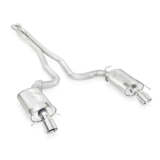 2009-15 Cadillac CTS-V Sedan 3in Catback System X-Pipe Chambered Mufflers 4in Tips