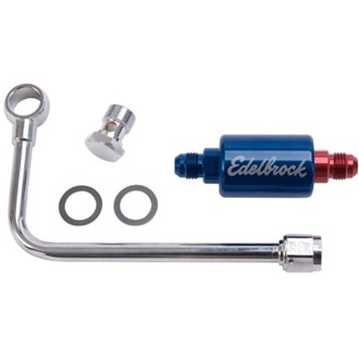 Chromed Steel Fuel Line & Filter Kit Fo Eps Carbs.