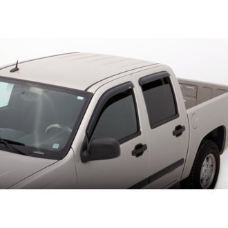 AVS 04-12 Chevy Colorado Crew Cab Ventvisor Outside Mount Window Deflectors 4pc - Smoke