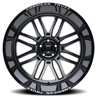 AT1915 Restless 24x14 / 8x170 BP / -76mm Offset / 125.2mm Hub Gloss Blk Mill Wheel