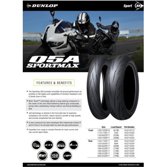 Sportmax Q5A Rear Tire - 180/55ZR17 M/C (73W) TL