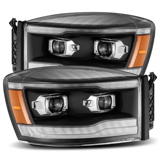 06-08 Dodge Ram 1500HD PRO-Series Projector Headlights Plank Style Black w/Seq Signal/DRL