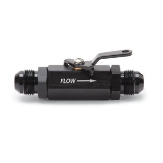 Performance Shutoff Valve -6 AN Male Black Finish