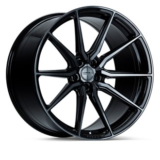 HF-3 22x9 / 5x120 / ET30 / Flat Face / 72.56 - Double Tinted - Gloss Black Wheel