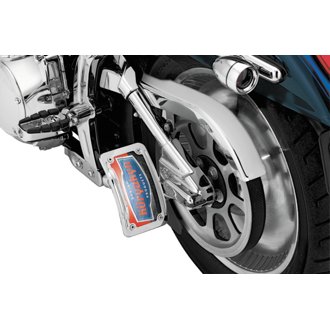 Lighted Curved Vertical Side Mount License Plate Holder