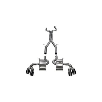 Corsa 2016-24 Chevy Camaro SS 6.2L Xtreme+ 2.75in Cat-Back Dual Rear Exit w/ Twin 4in Black PVD Tips