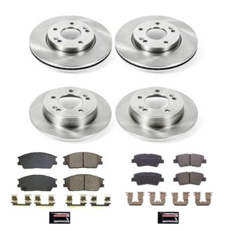 Oe Stock Replacement Low-Dust Ceramic Brake Pad And Rotor Kit