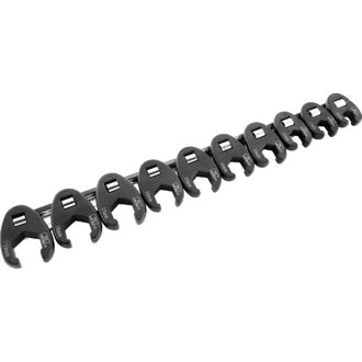 10-pc 3/8in Drive Metric Flare Crow Foot Wrench Set