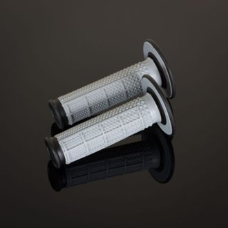 MX Dual Compound Grips Taper 1/2 Waffle - Grey/ Black