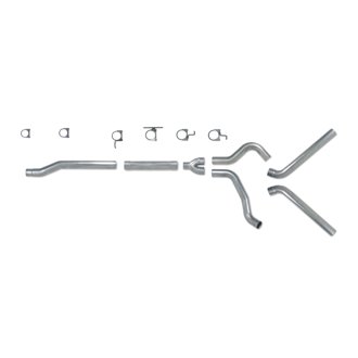 Diamond Eye KIT 4in Catback MFLR RPLCMENT PIPE DUAL AL: 03-07 FORD 6.0L F250/F350