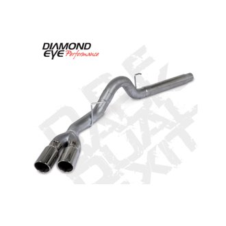 Diamond Eye 18-19 Ford 3.0L Powerstroke F150 - 4in 409SS DPF Back Kit Sprt Dual w/Tips 4512BRA-DE