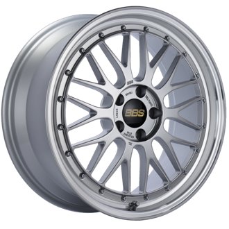 LM 19x8.5 5x112 ET48 Diamond Silver Center Diamond Cut Lip Wheel -82mm PFS/Clip Required