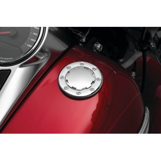 Vented Flush Mount Gas Cap Chrome