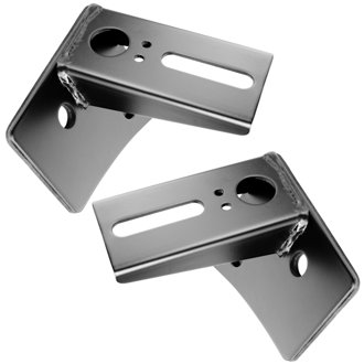 Lower Windshield Mount Brackets, Black, Pair