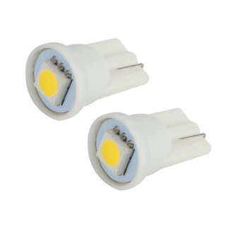 T10 1 LED 3-Chip SMD Bulbs, Cool White, Pair