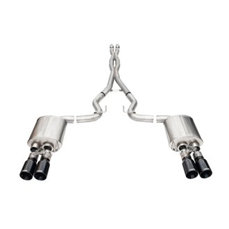 Corsa 2024-2025 Ford Mustang V8 5.0L 3in Cat-Back Exhaust System w/ Twin 4in Black Straight Tips