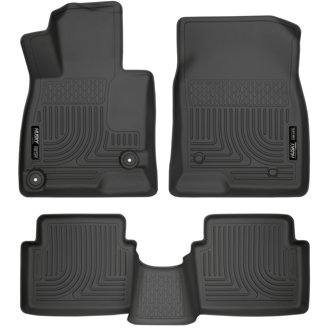 WeatherBeater 14 Mazda 3 Hatch&Sedan Front & Second Row Black Floor Liners