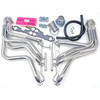 Silver Long-Tube E.O. Headers For 87-91 Corvette 283-400 w/A.I.R