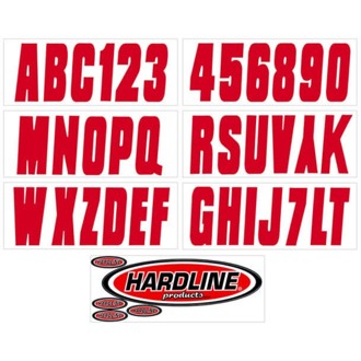 Boat Lettering Registration Kit 3 in. - 350 Red Solid